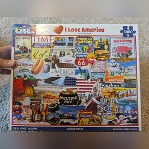White Mountain "I Love America" 1000 piece puzzle